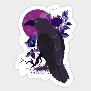 Purple crow Sticker